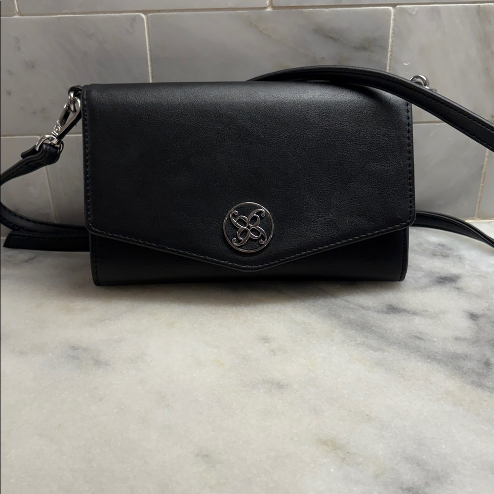 Nine West - Black Crossbody Bag with Silver Accent